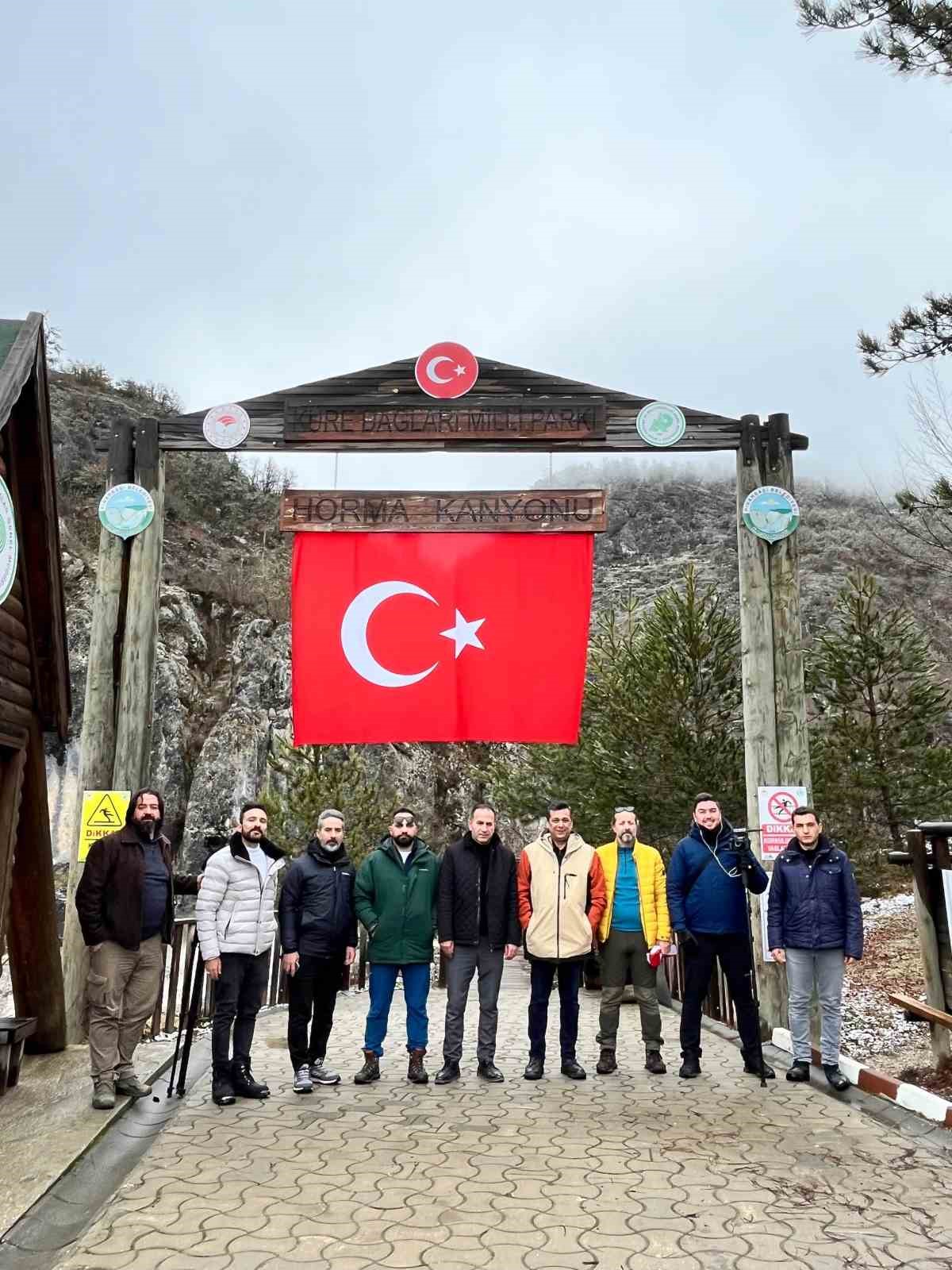 Öğretim görevlisi, doğa harikası şelaleyi tanıtmak için buz gibi suda yüzdü
